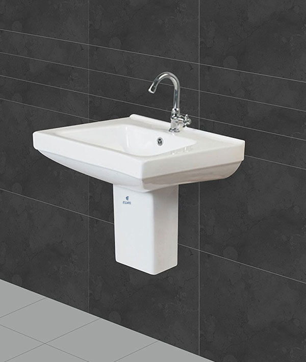 Wash Basin With Half Pedestal