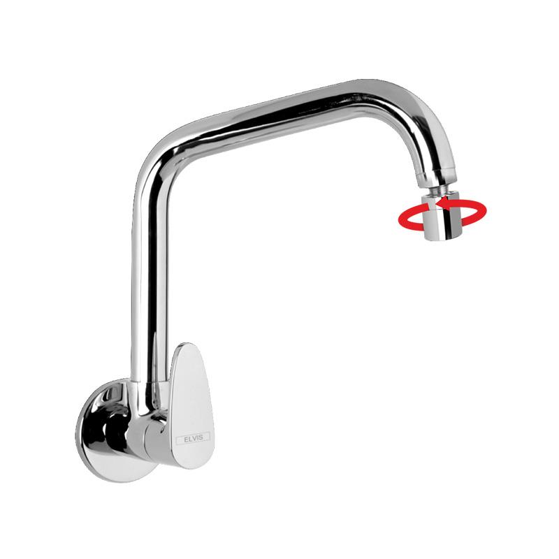 Swan Neck D Bend spout with Revolving Aerator