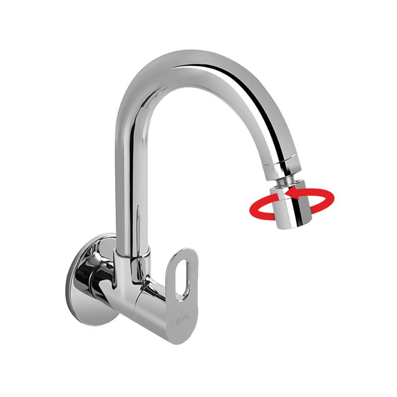 Sink Cock Extended spout with Revolving Aerator