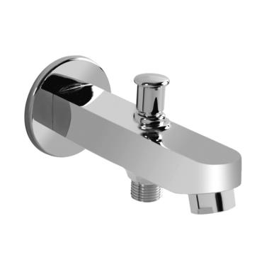 Bath Tub Spout with Button Attachment for Telephone Shower