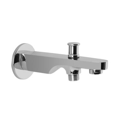 Bath Tub Spout with Button Attachment for Telephone Shower