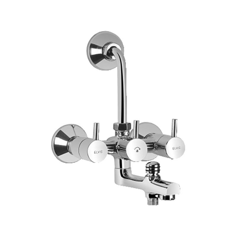 Wall Mixer 3 in 1 Syste with Provision for Both Telephone & Over Head Shower with Bend Pipe