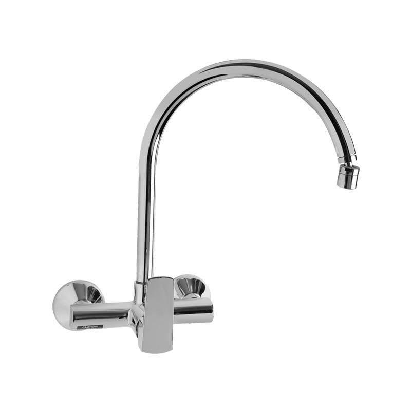 Kitchen Mixer (Wall Mounted) High Neck Spout with Revolving Aerator