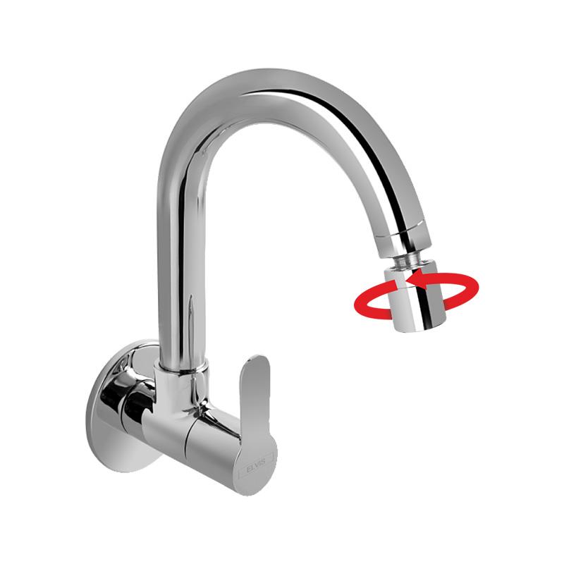 Sink Cock Extended spout with Revolving Aerator